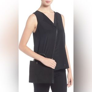 Clare V. ‘Petite Simple' Black Suede Tote